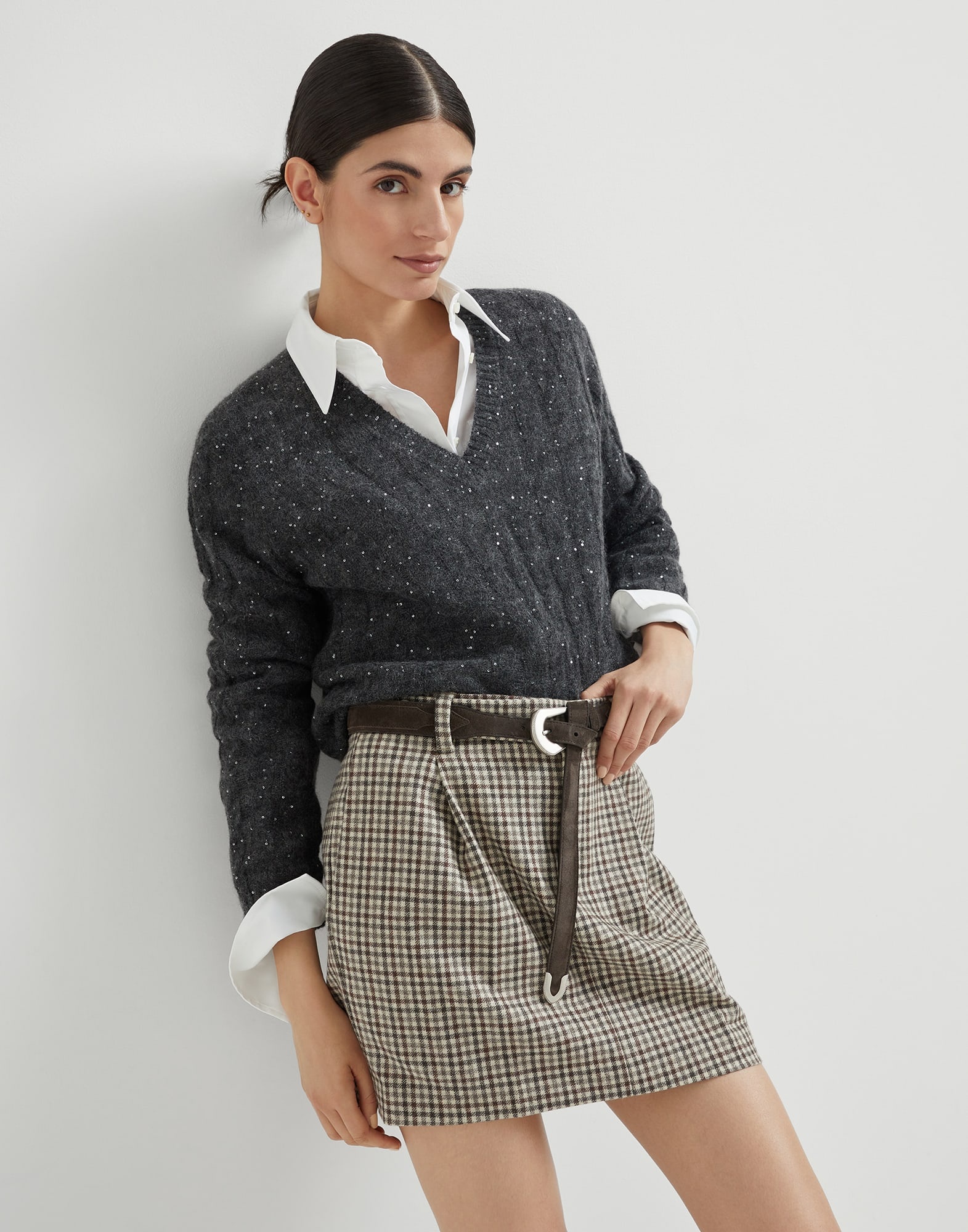 Mohair, cotton and wool dazzling cable sweater - 4