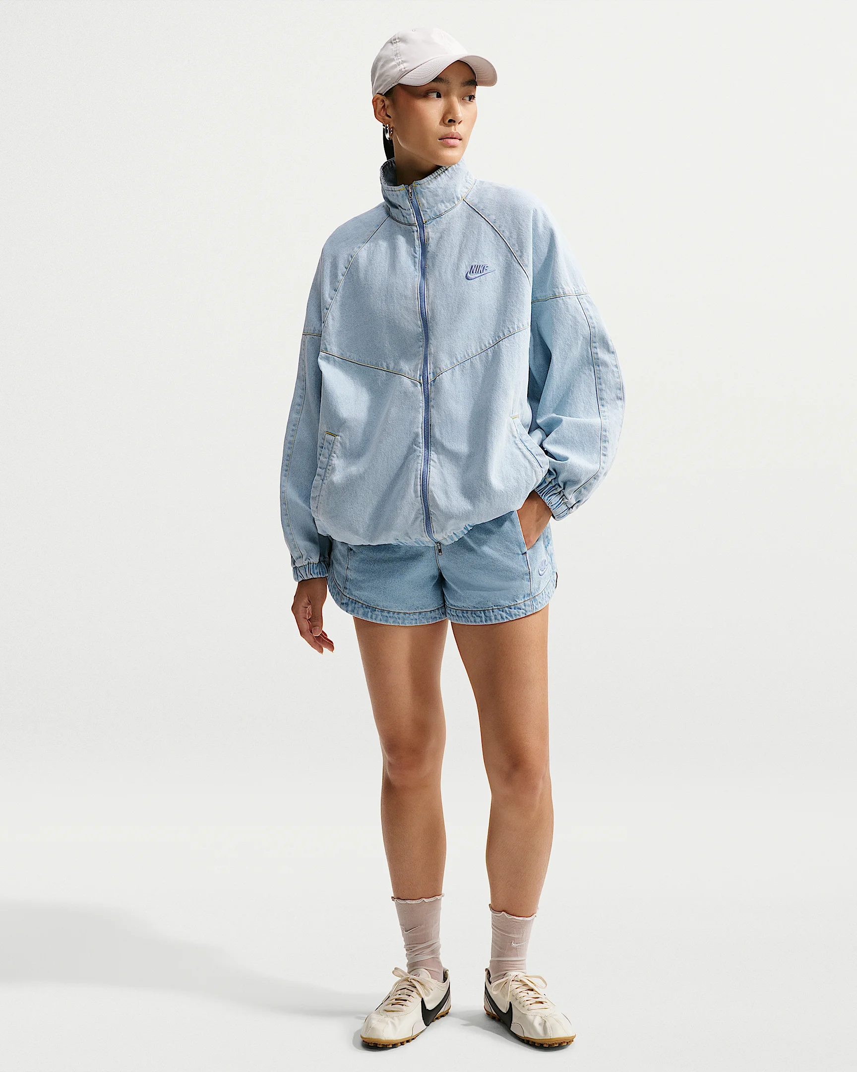 Nike Sportswear Tempo Women's Mid-Rise Denim Shorts - 1
