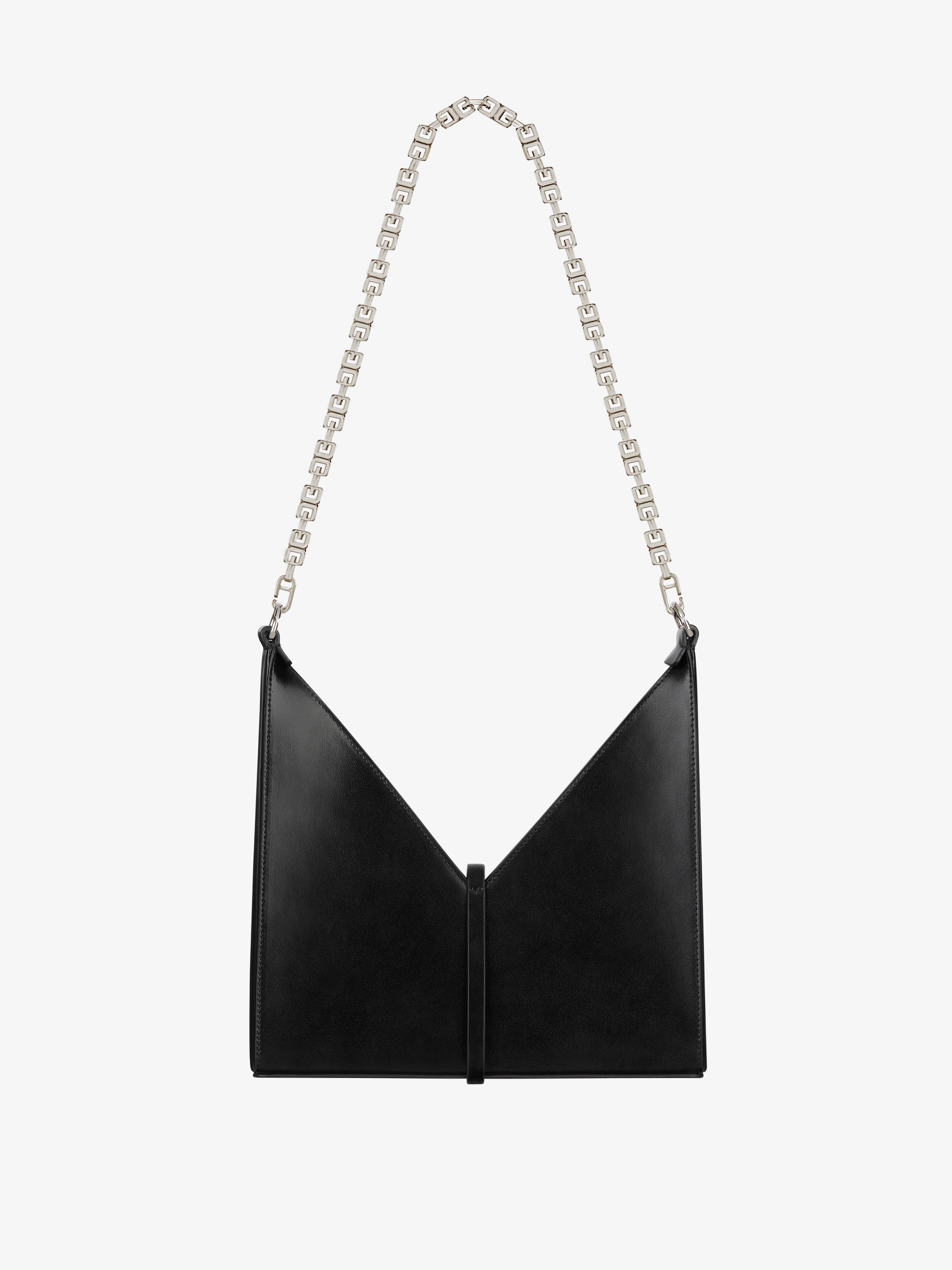 SMALL CUT OUT BAG IN BOX LEATHER WITH CHAIN - 5