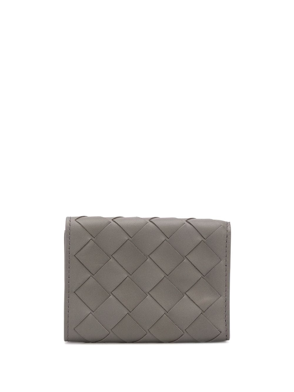 intrecciato weave flap wallet - 2