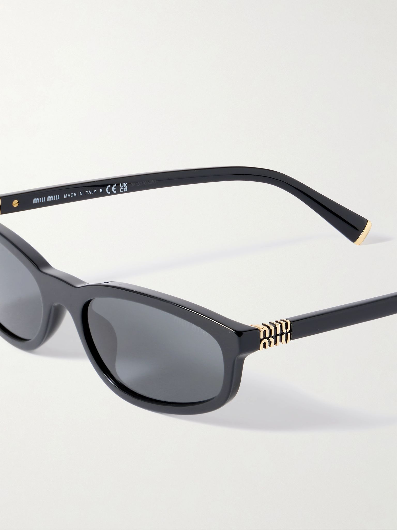 Oval-frame acetate sunglasses Black - 4
