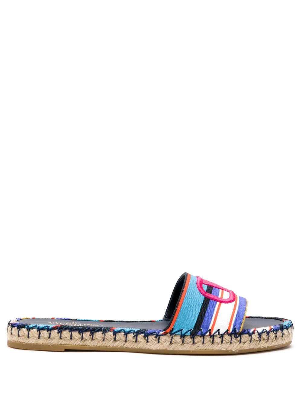 VLOGO-embroidered slide sandals - 1