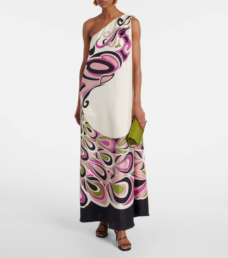 La DoubleJ Roy one-shoulder silk twill maxi dress outlook