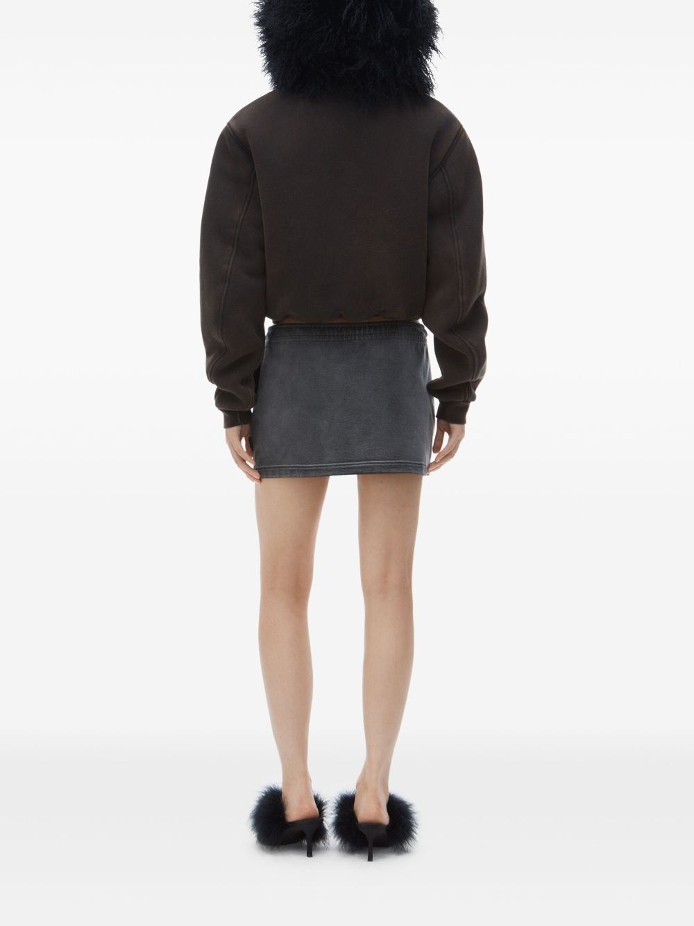 drawstring-waist mini skirt - 3