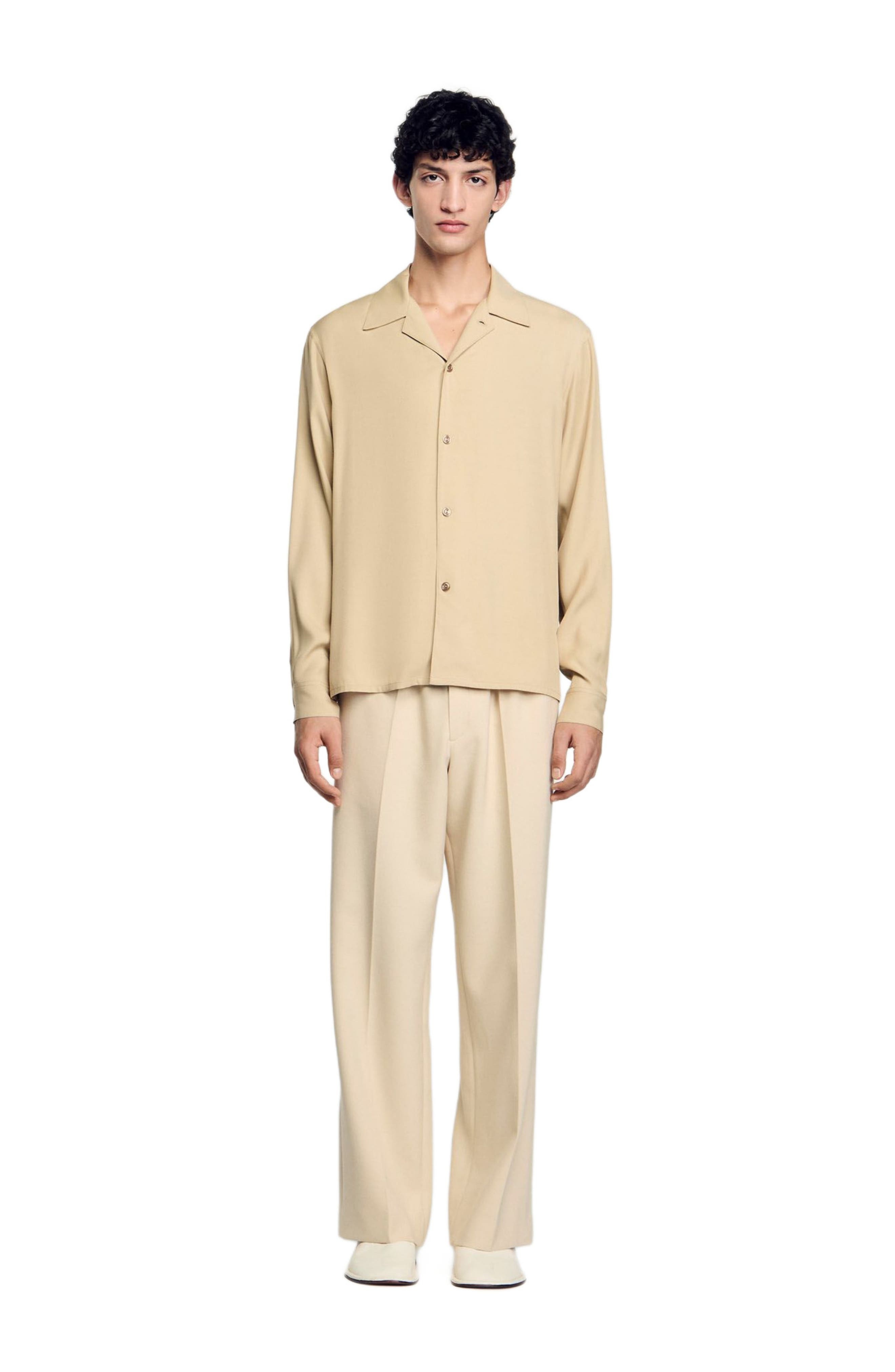 SANDRO Floaty shirt in Sand. at Nordstrom - 1