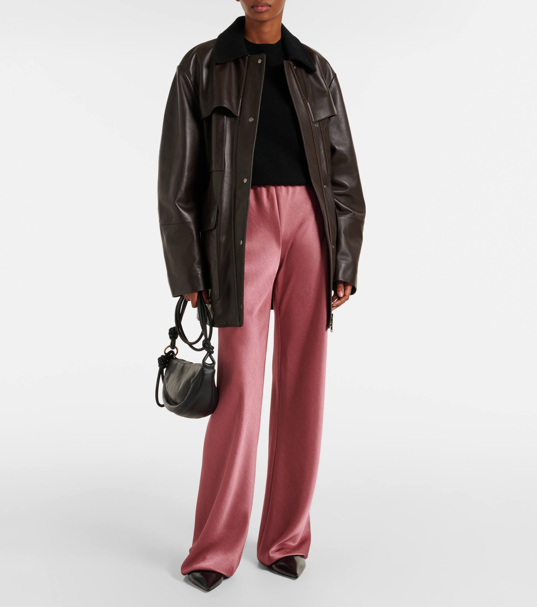 Satin wide-leg pants - 2