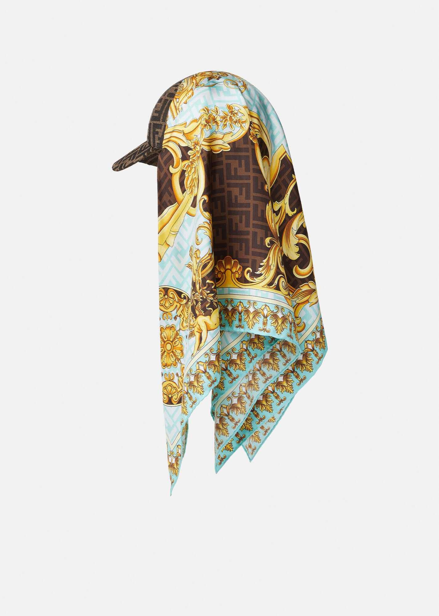 Fendace Gold Baroque Foulard Cap - 3