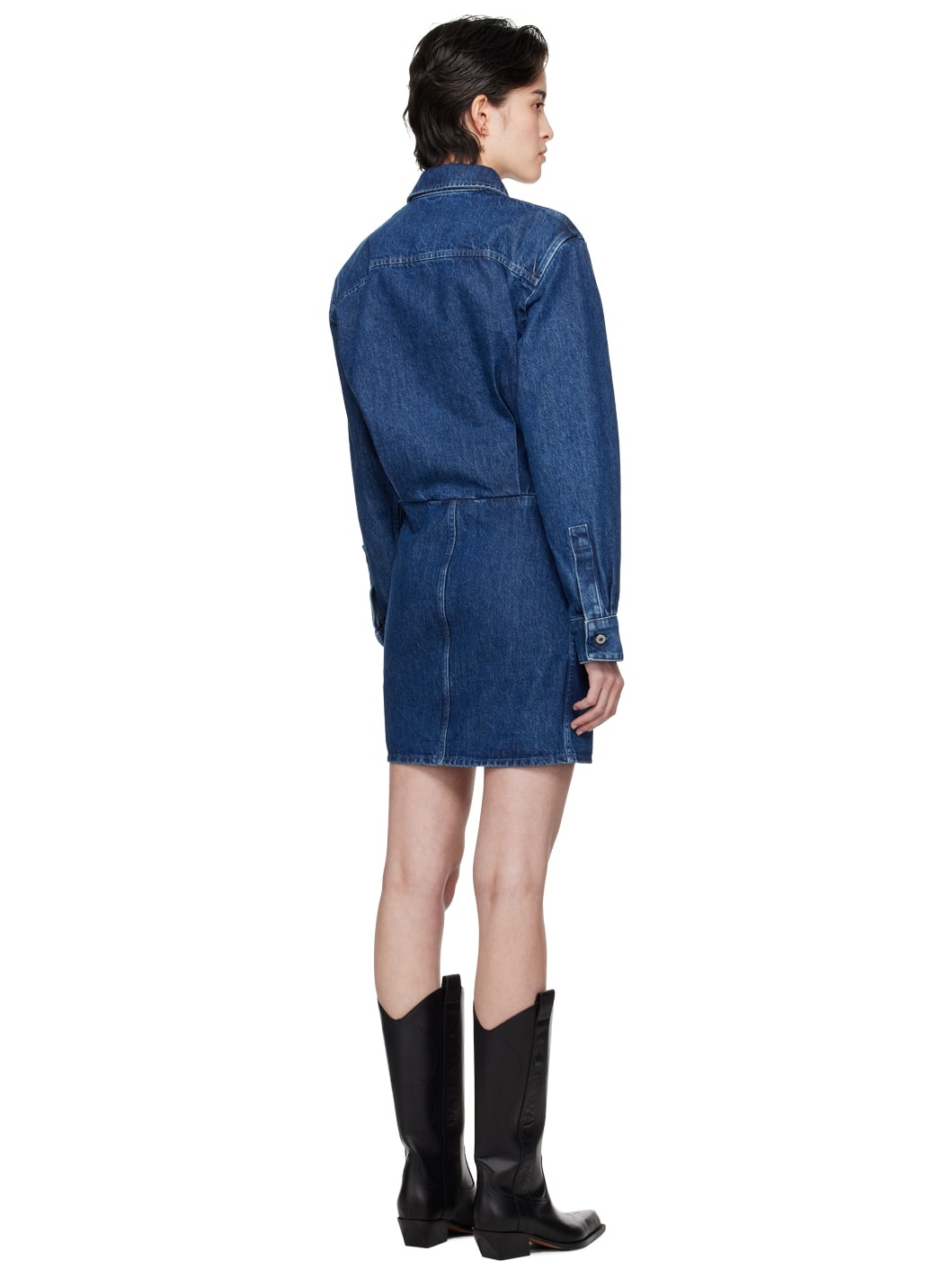 Blue Twisted Minidress - 3