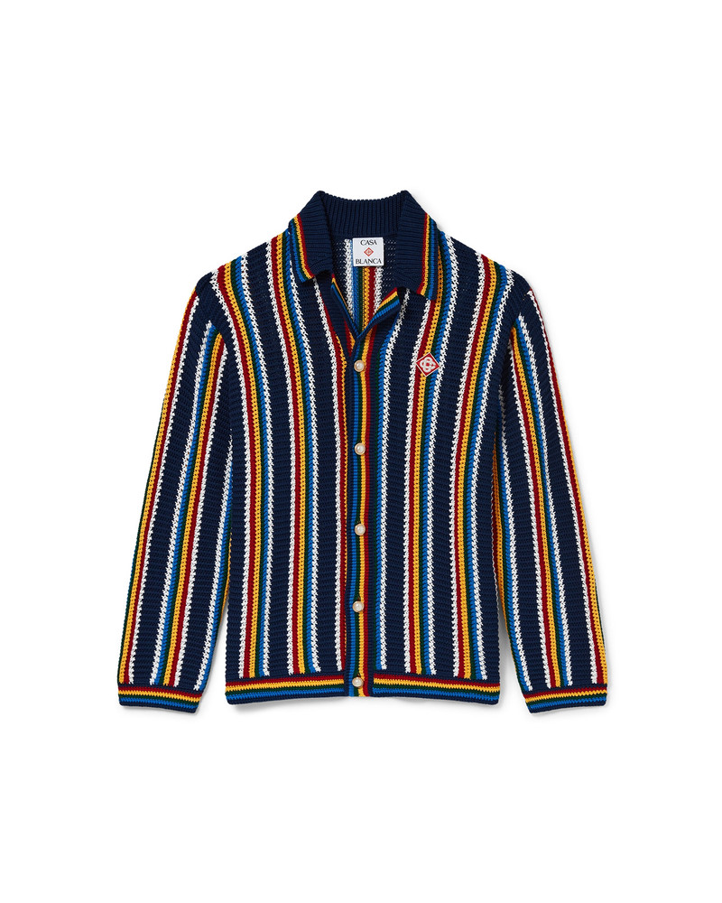 Stripe Crochet Shirt | Casablanca Paris 1