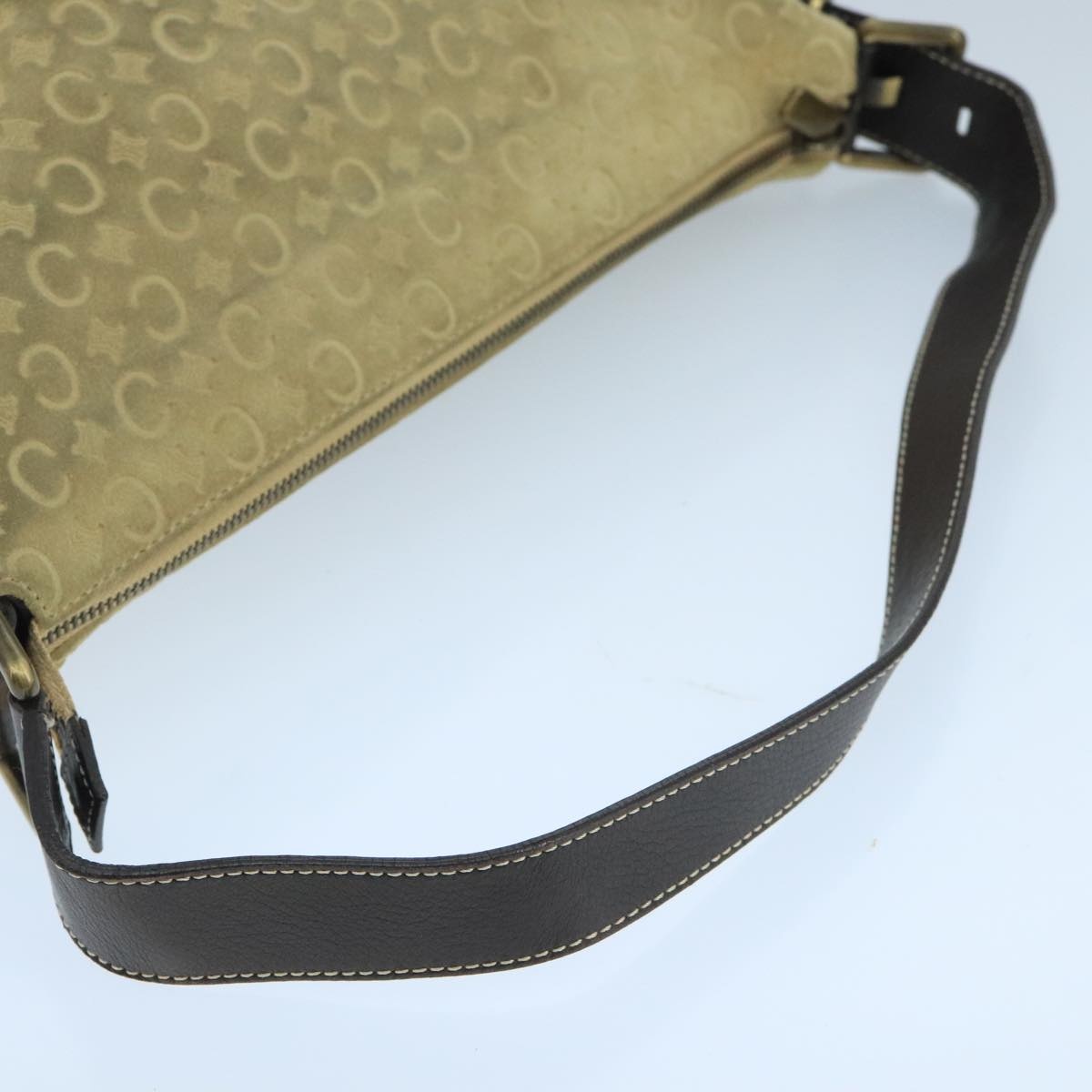 CELINE C Macadam Canvas Shoulder Bag Beige - 7