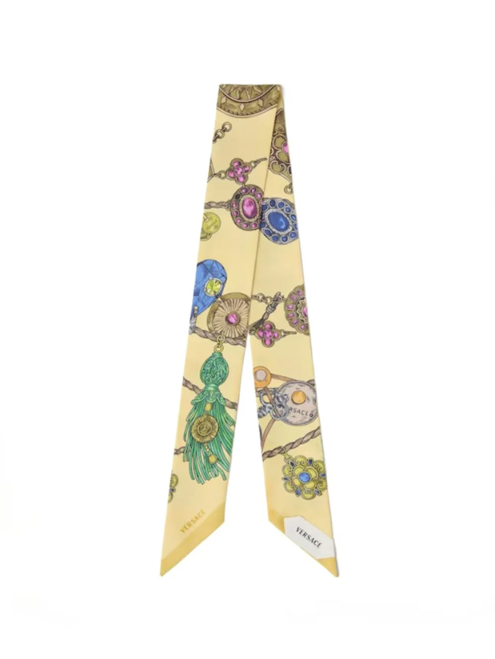 printed silk twill ribbon - 1