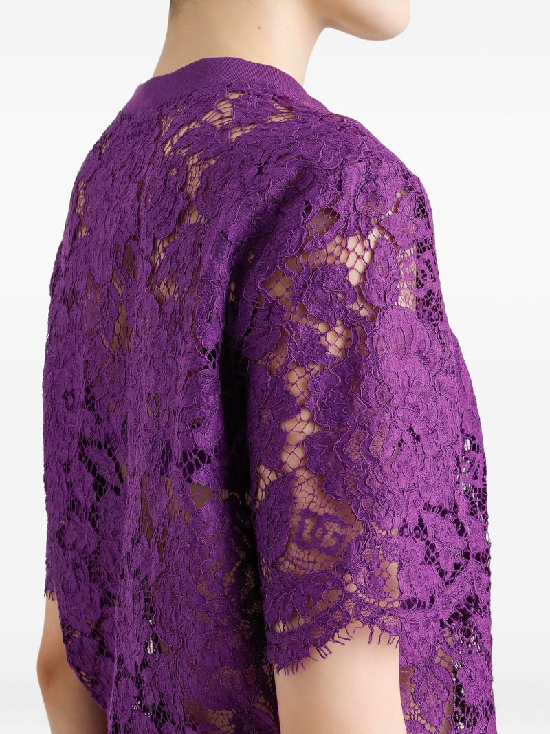 lace-detailing T-shirt 5