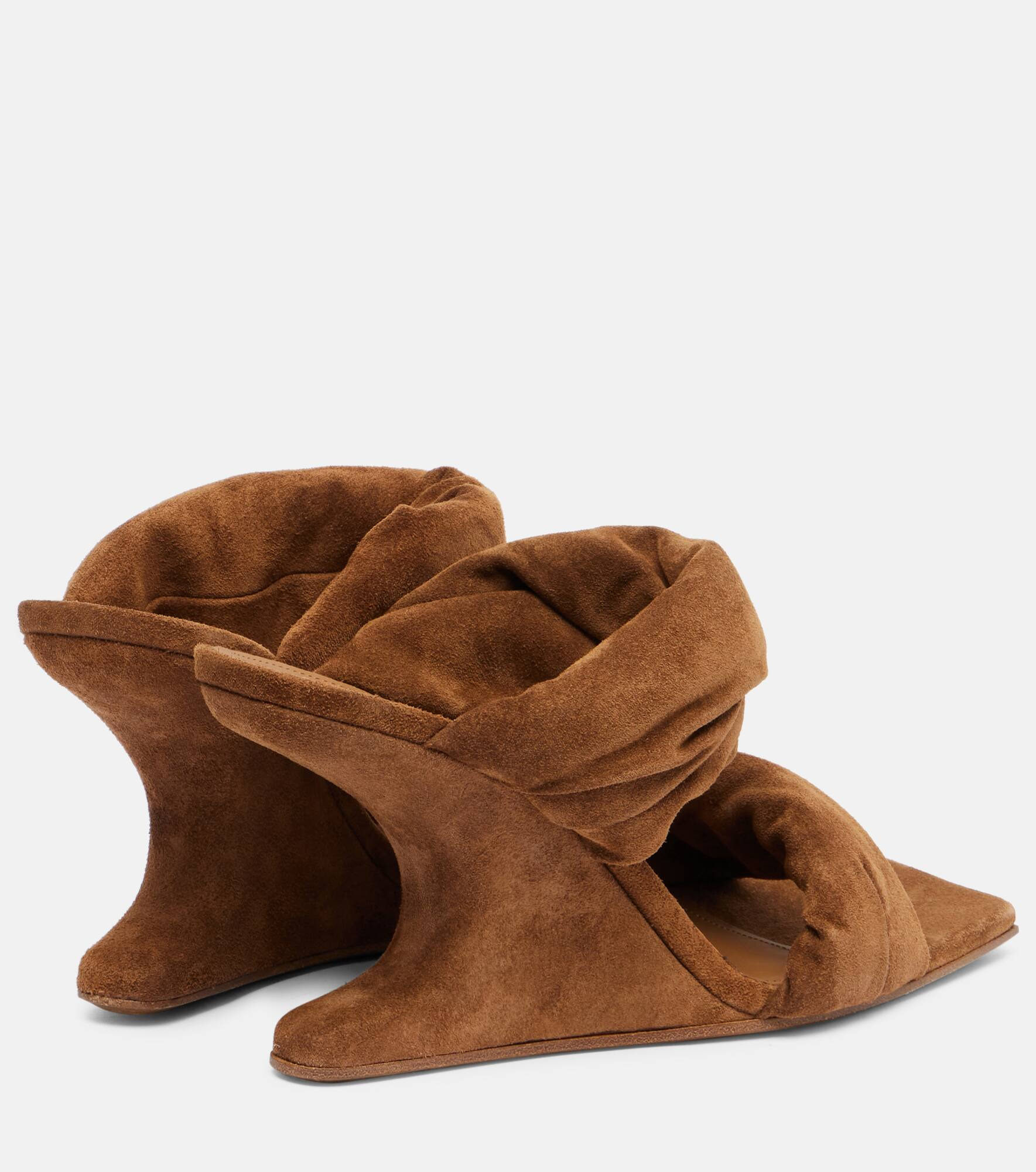 Twisted Cantilever 80 suede mules - 2