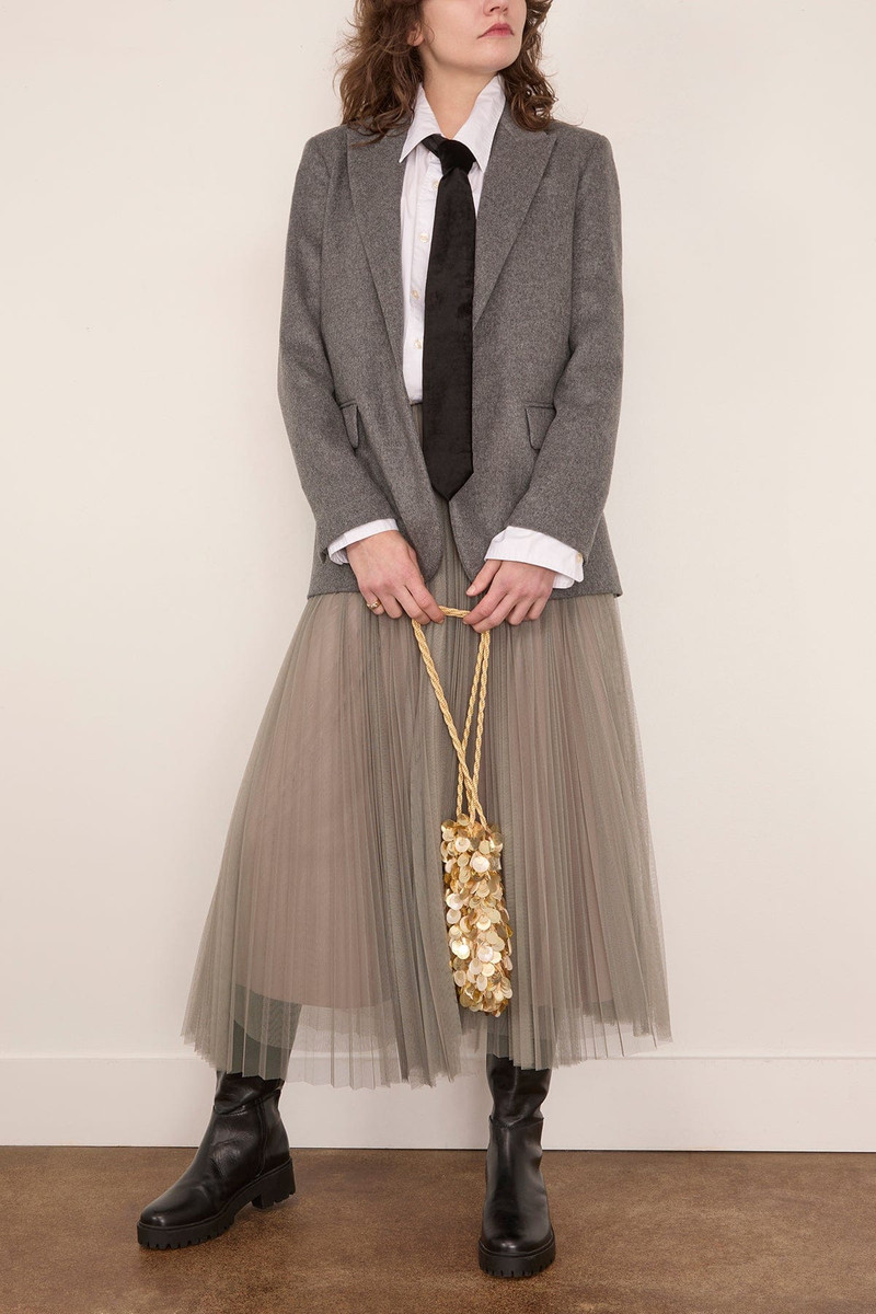 forte_forte Wool Cloth Masculine Jacket in Grigio Melange outlook