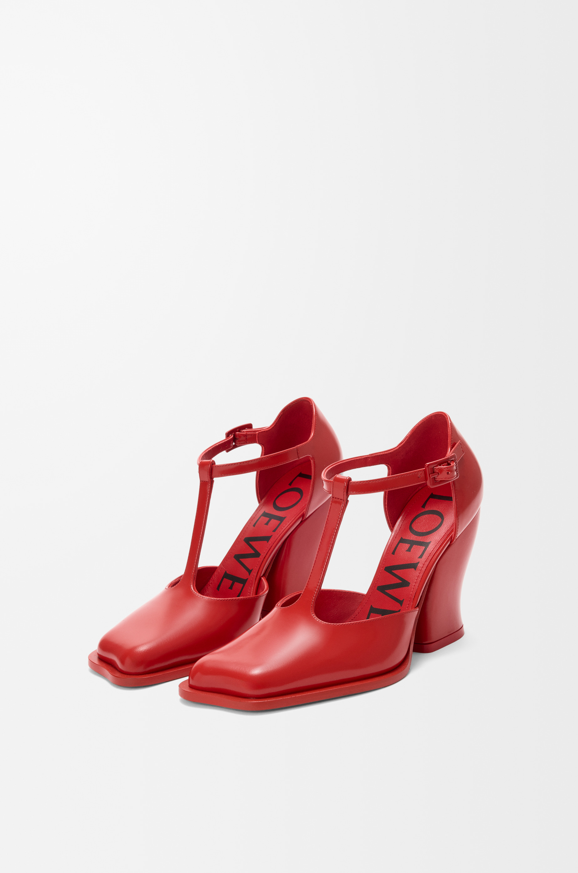 Onda T-bar pump in brushed calfskin - 3
