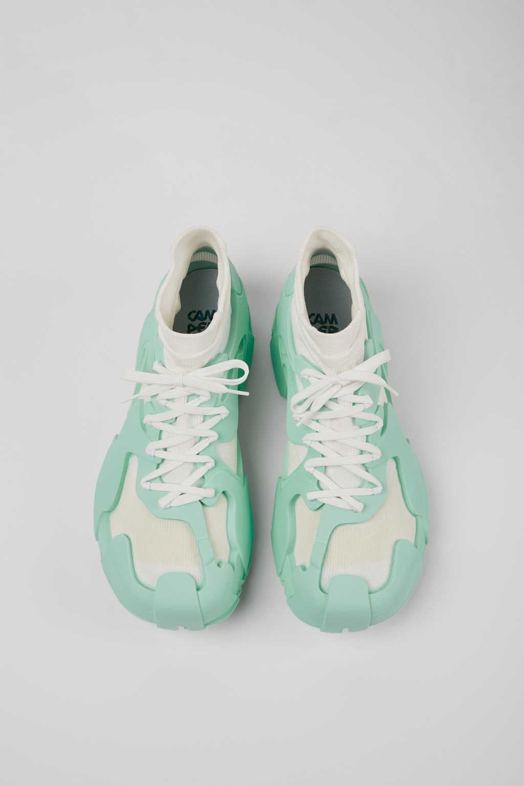 Light green caged sneakers - 4