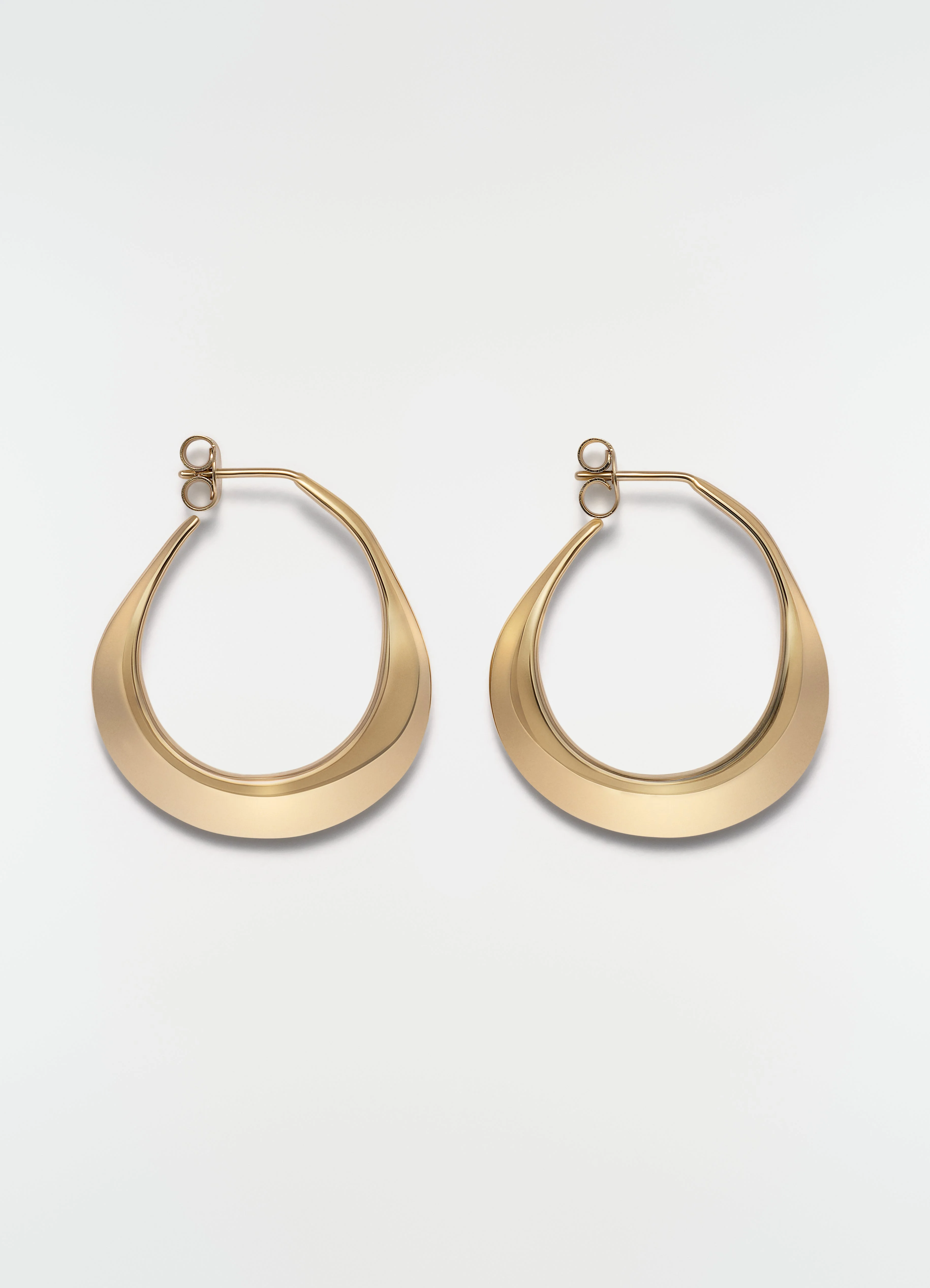 DROP HOOP EARRINGS IN GOLD-PLATED STERLING SILVER - 1