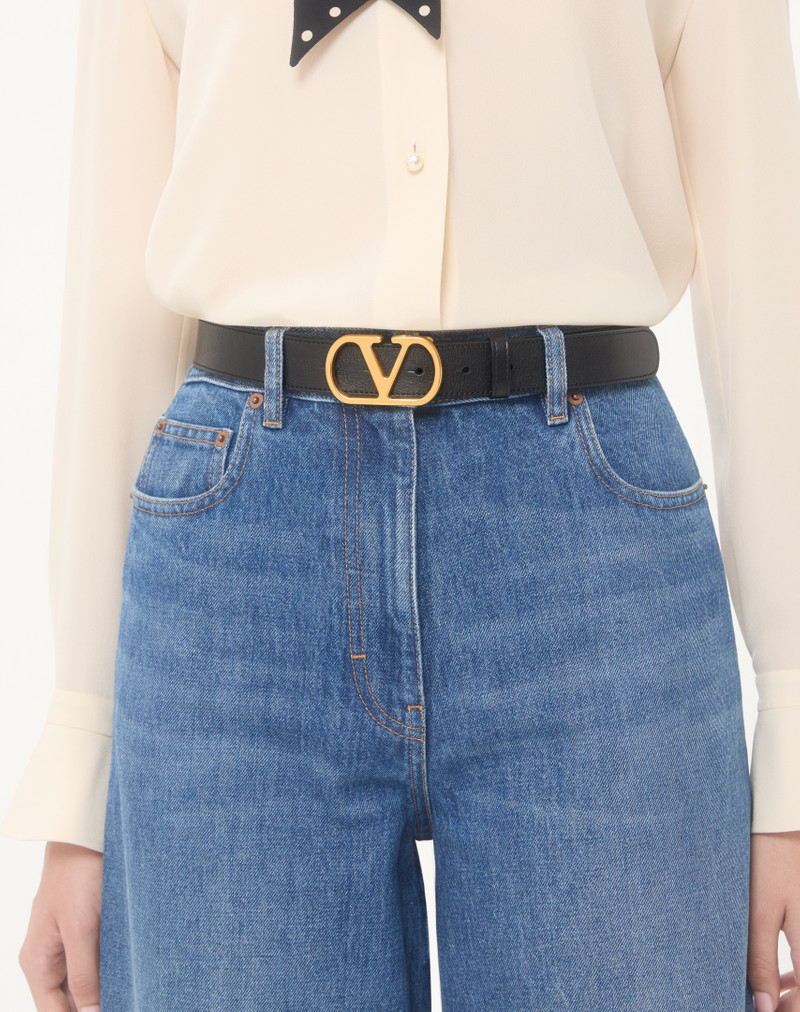 Valentino VLOGO SIGNATURE BELT IN SHINY CALFSKIN 30 MM outlook