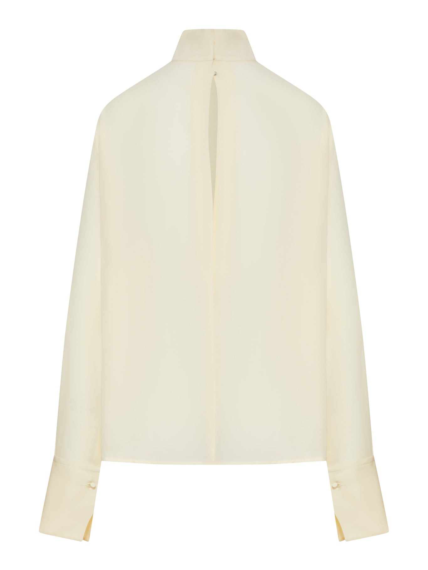 LONG-SLEEVED SILK GEORGETTE BLOUSE - 2