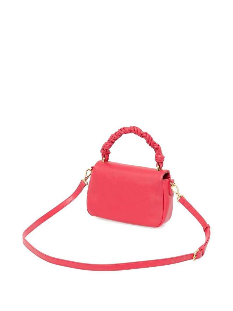 Moschino twisted-handle heart-plaque satchel outlook