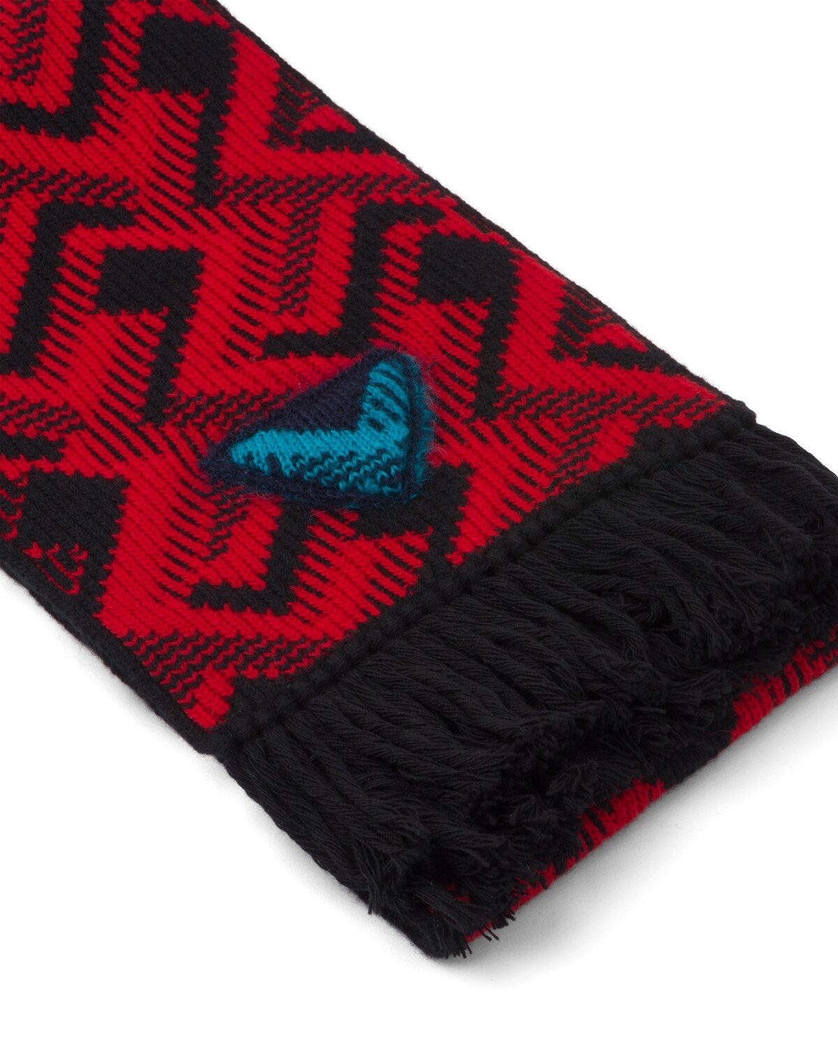 Wool and cashmere jacquard scarf - 4
