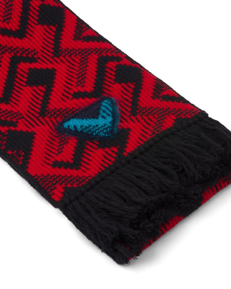 Wool and cashmere jacquard scarf 4