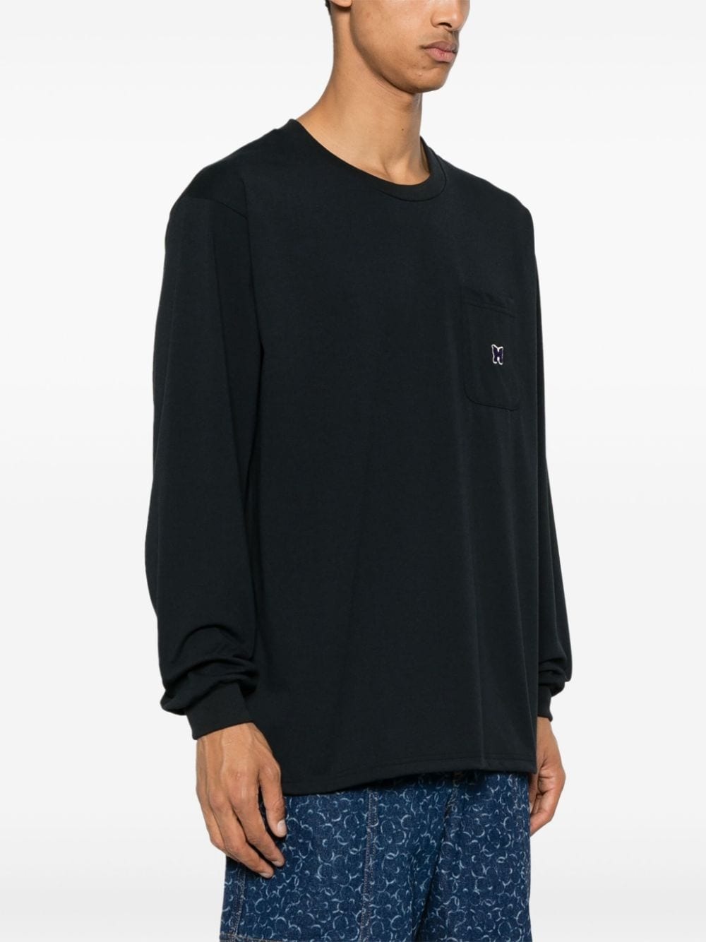 butterfly-embroidered T-shirt - 3