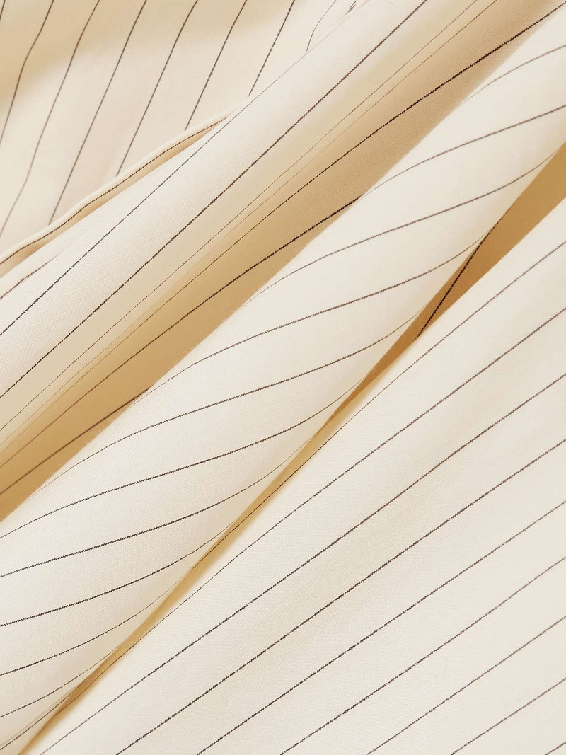 Alim pinstriped cotton-poplin shirt Ivory 5
