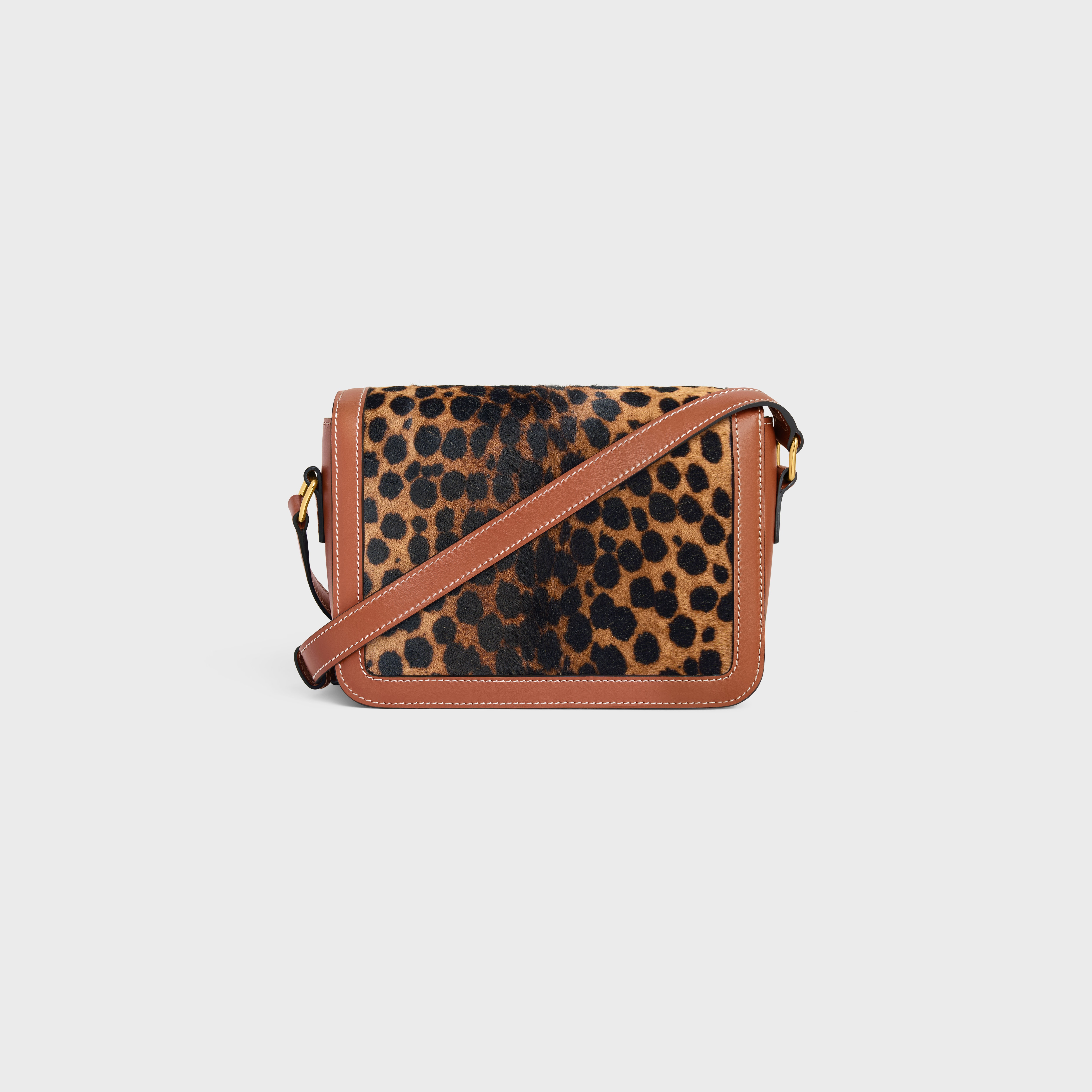 Teen Triomphe Bag in Pony calfskin with Leopard Print and calfskin - 3