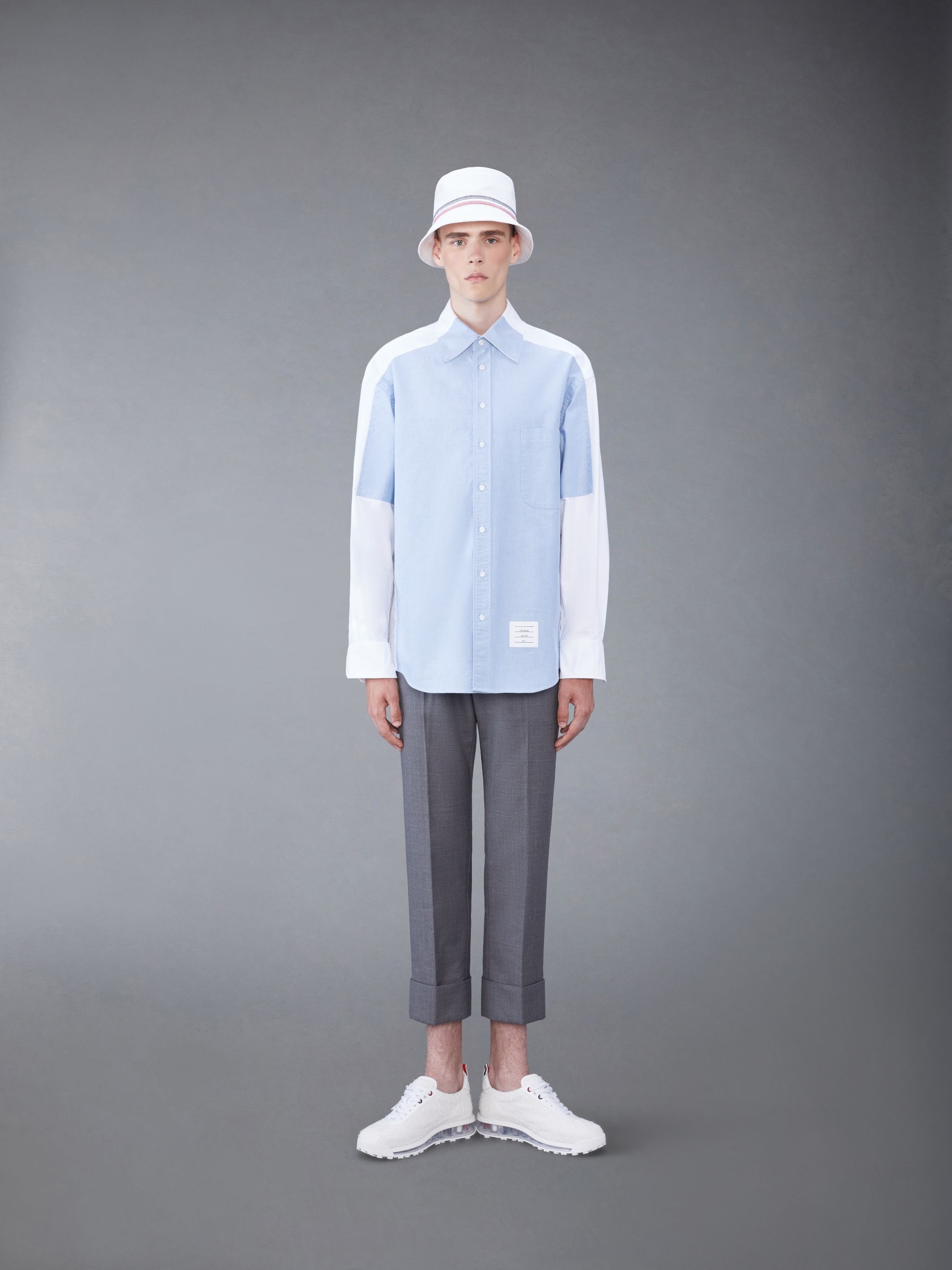 panelled cotton shirt - 3