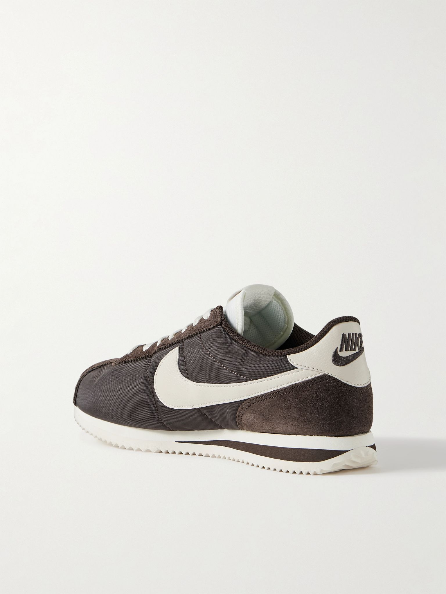 Cortez Suede and Leather-Trimmed Shell Sneakers Brown - 4
