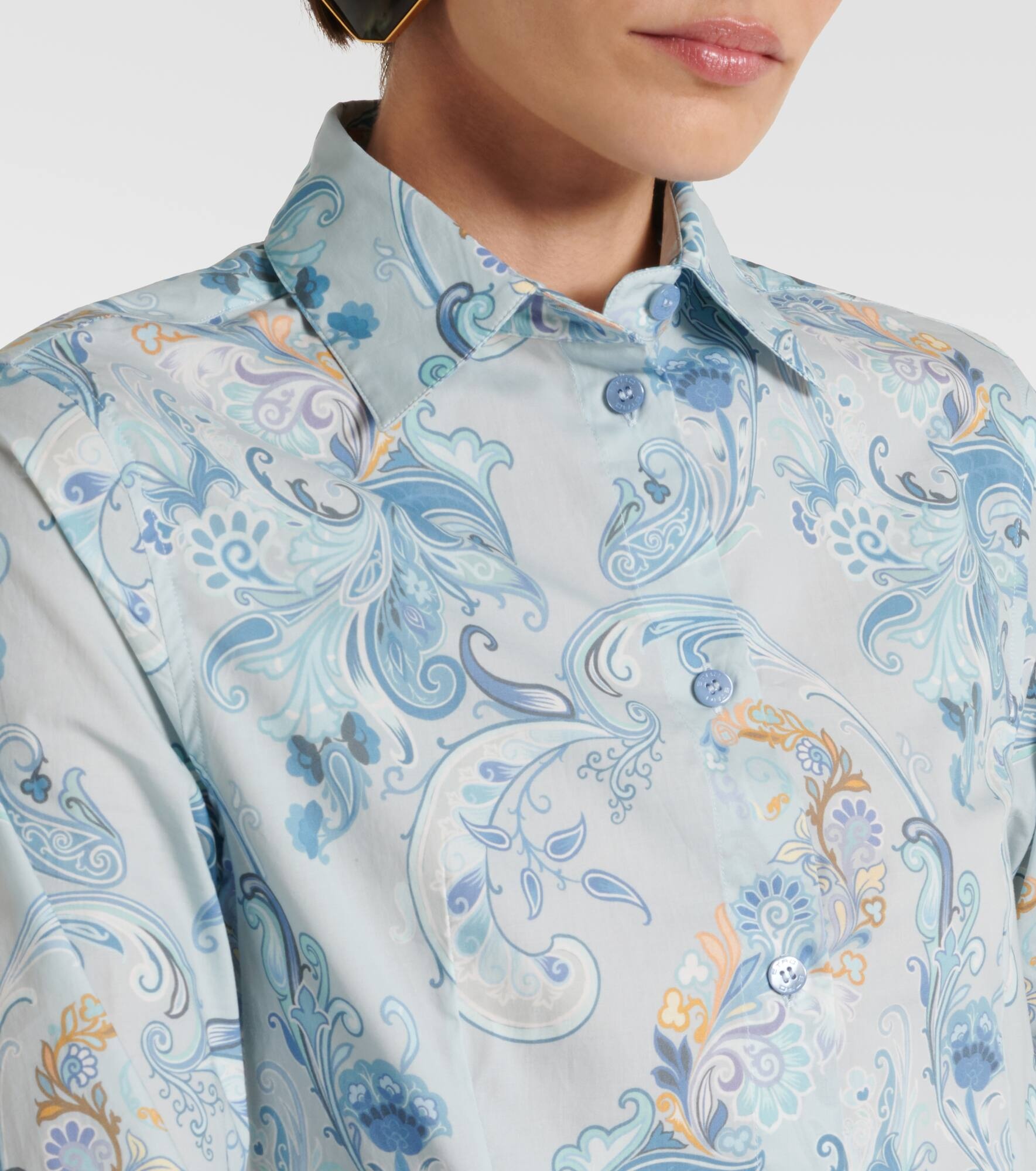 Printed cotton-blend shirt - 4