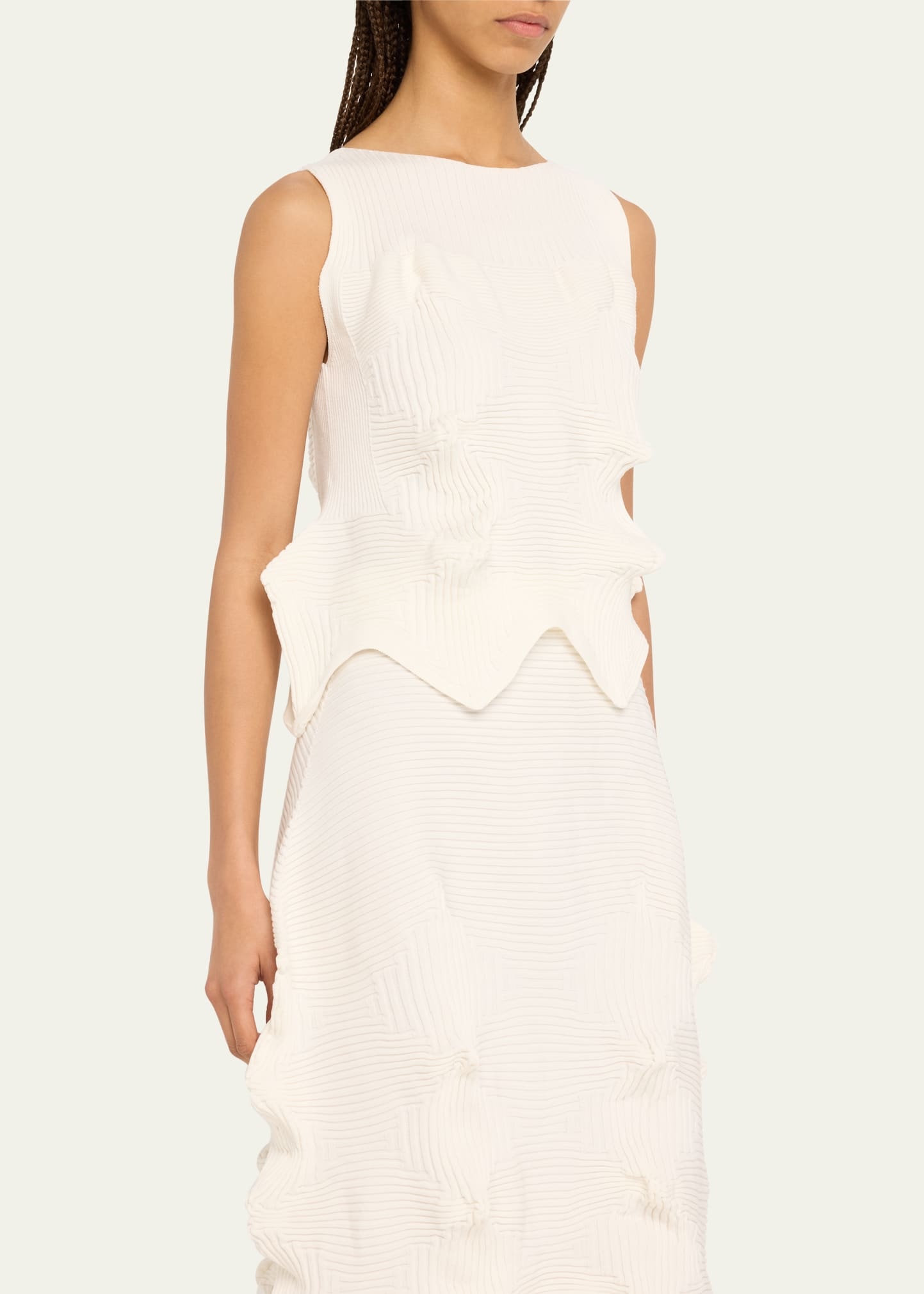 ISSEY MIYAKE Linkage 3-D Knit Top | bergdorfgoodman | REVERSIBLE