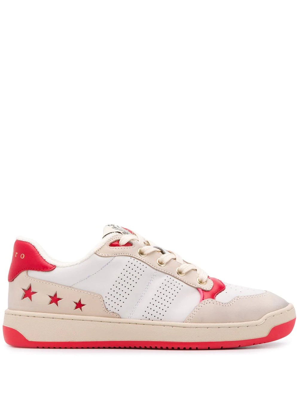 panelled low-top sneakers - 1