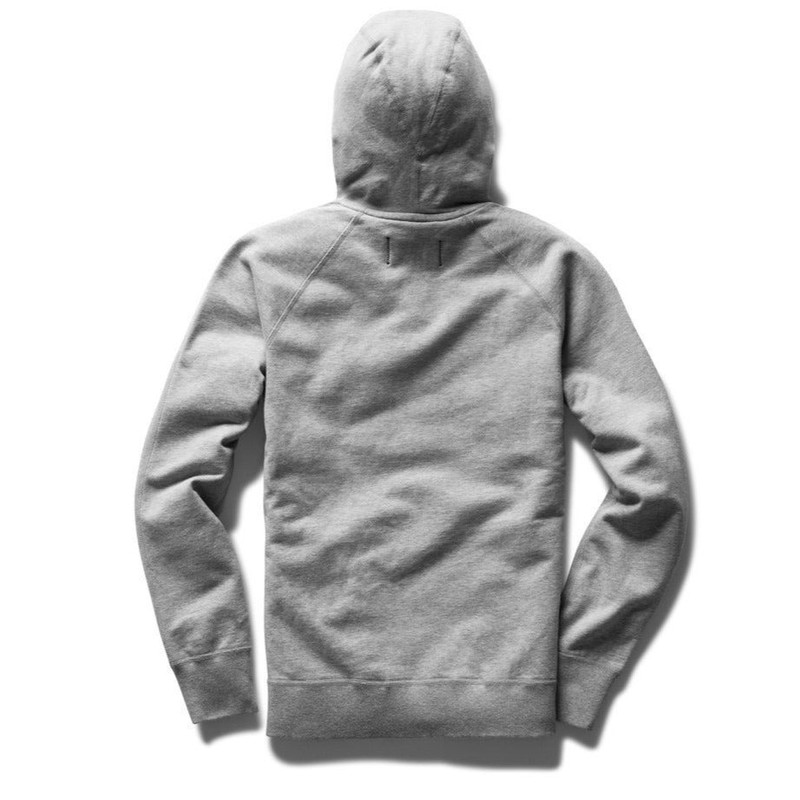 Reigning Champ Lightweight Terry Zip Hoodie Heather Grey outlook