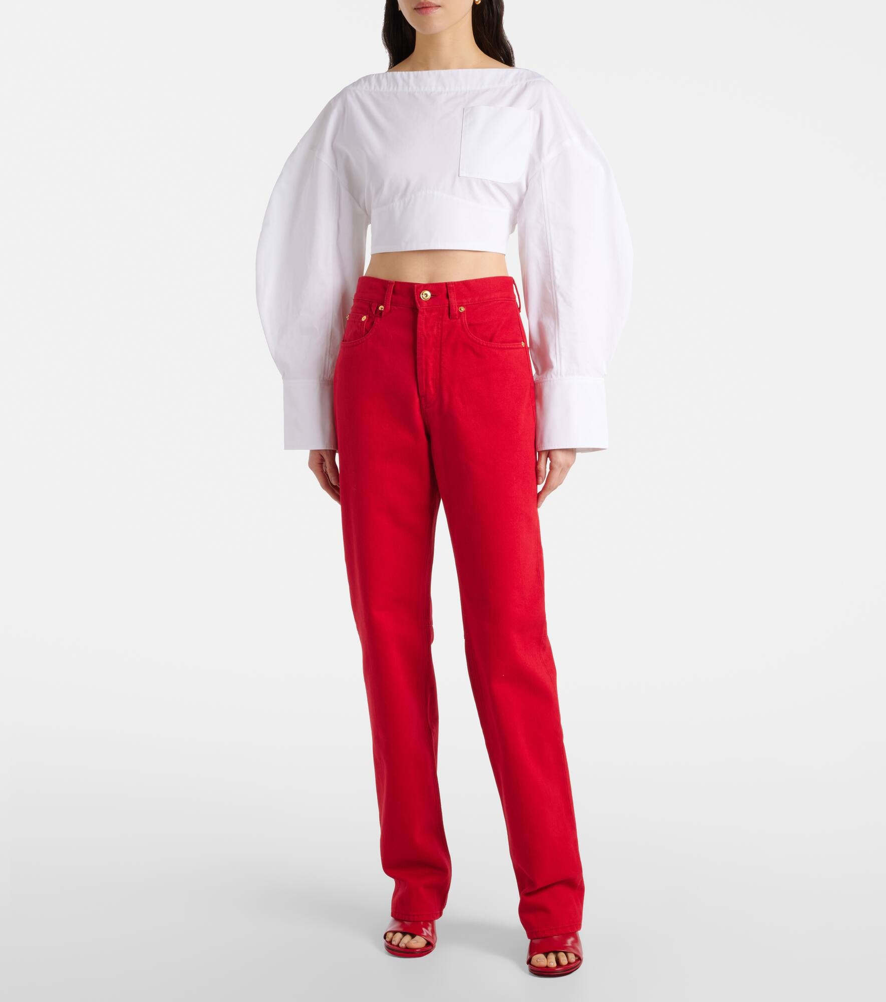 De-Nîmes high-rise straight jeans - 7
