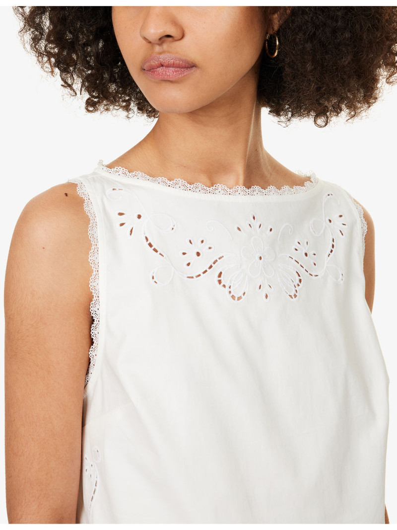 Fiorella Embroidered Cotton Top 5