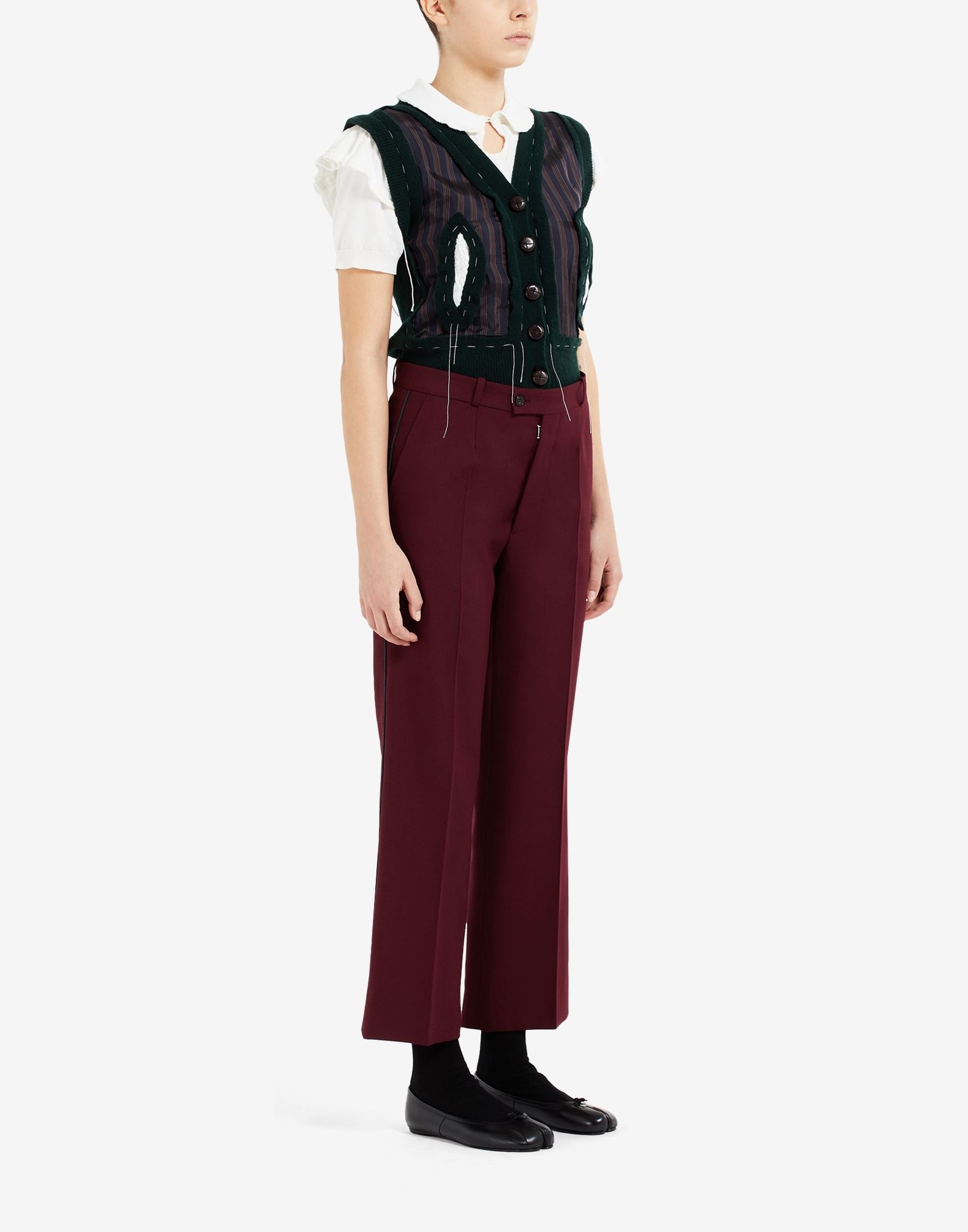 Pleat cropped trousers - 3