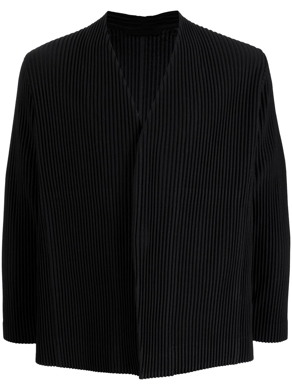 plissé V-neck jacket - 1