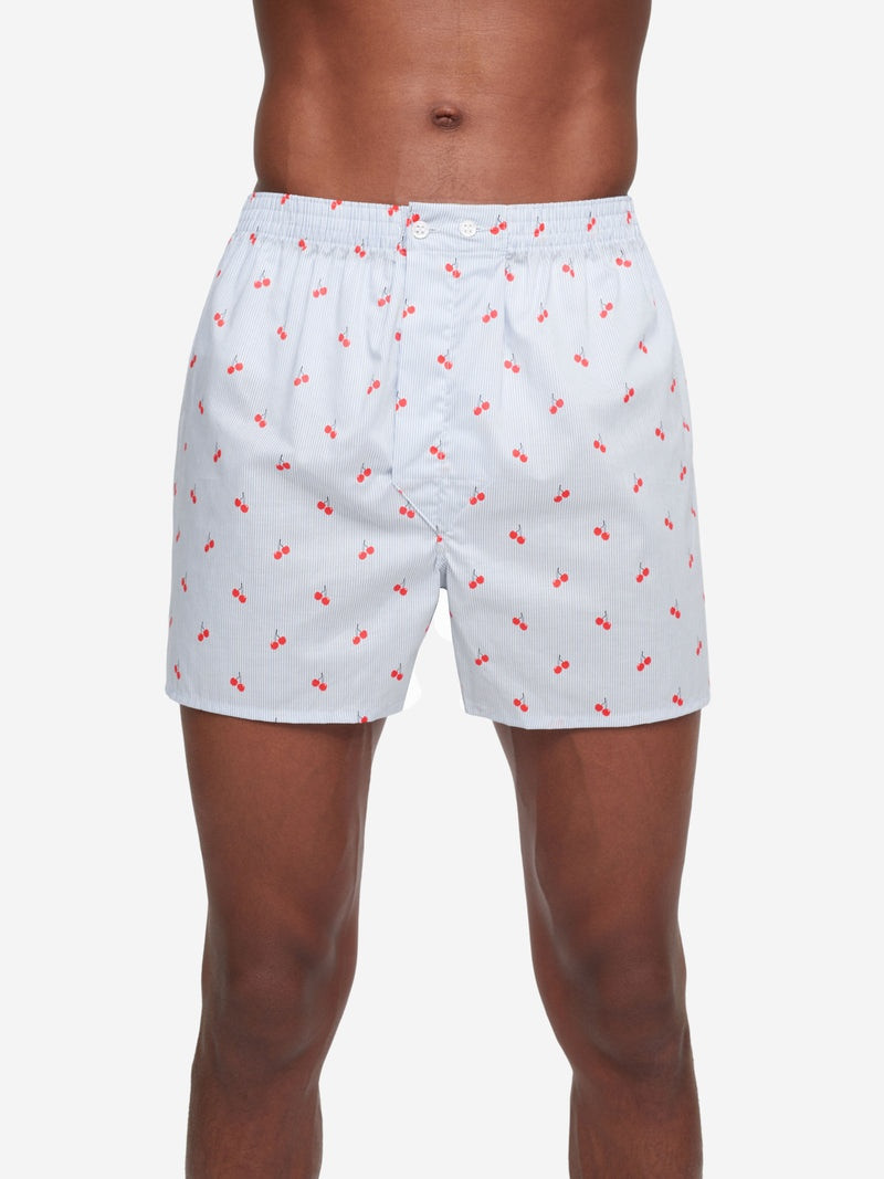 Men's Classic Fit Boxers Nelson 84 Cotton Batiste Blue 6