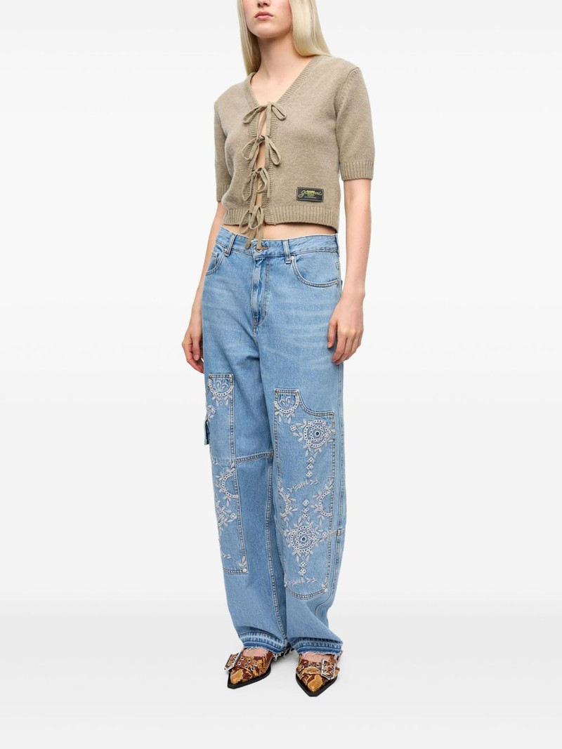 GANNI broderie-anglaise jeans outlook