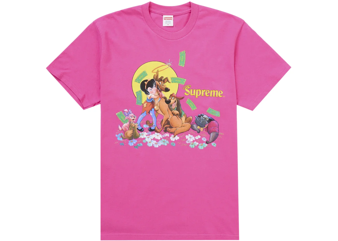 Supreme All Dogs Go To Heaven Tee Fuchsia - 1