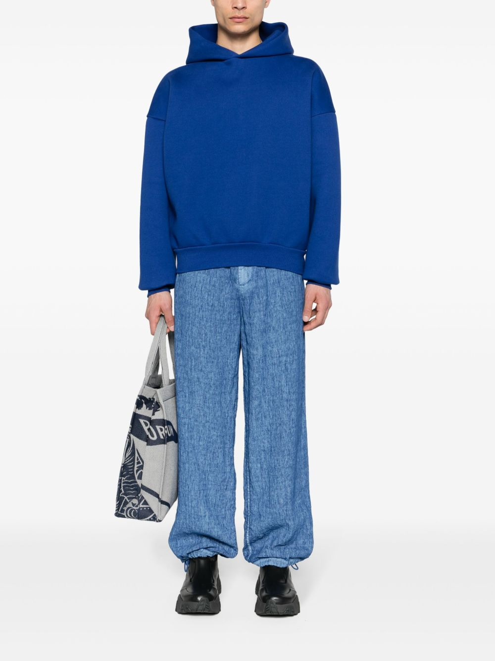 straight-leg linen trousers - 2