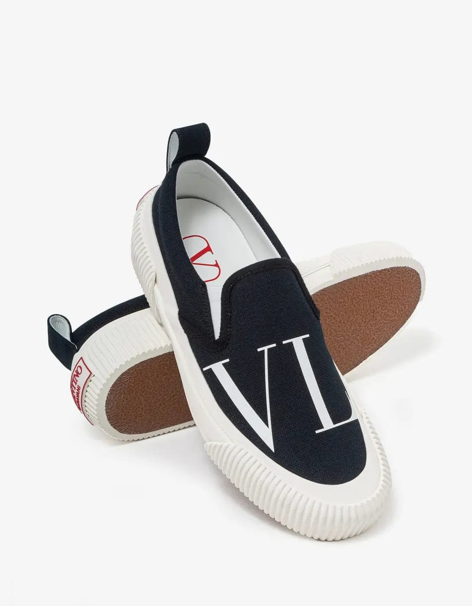 Valentino Black VLTN Slip On Trainers - 2