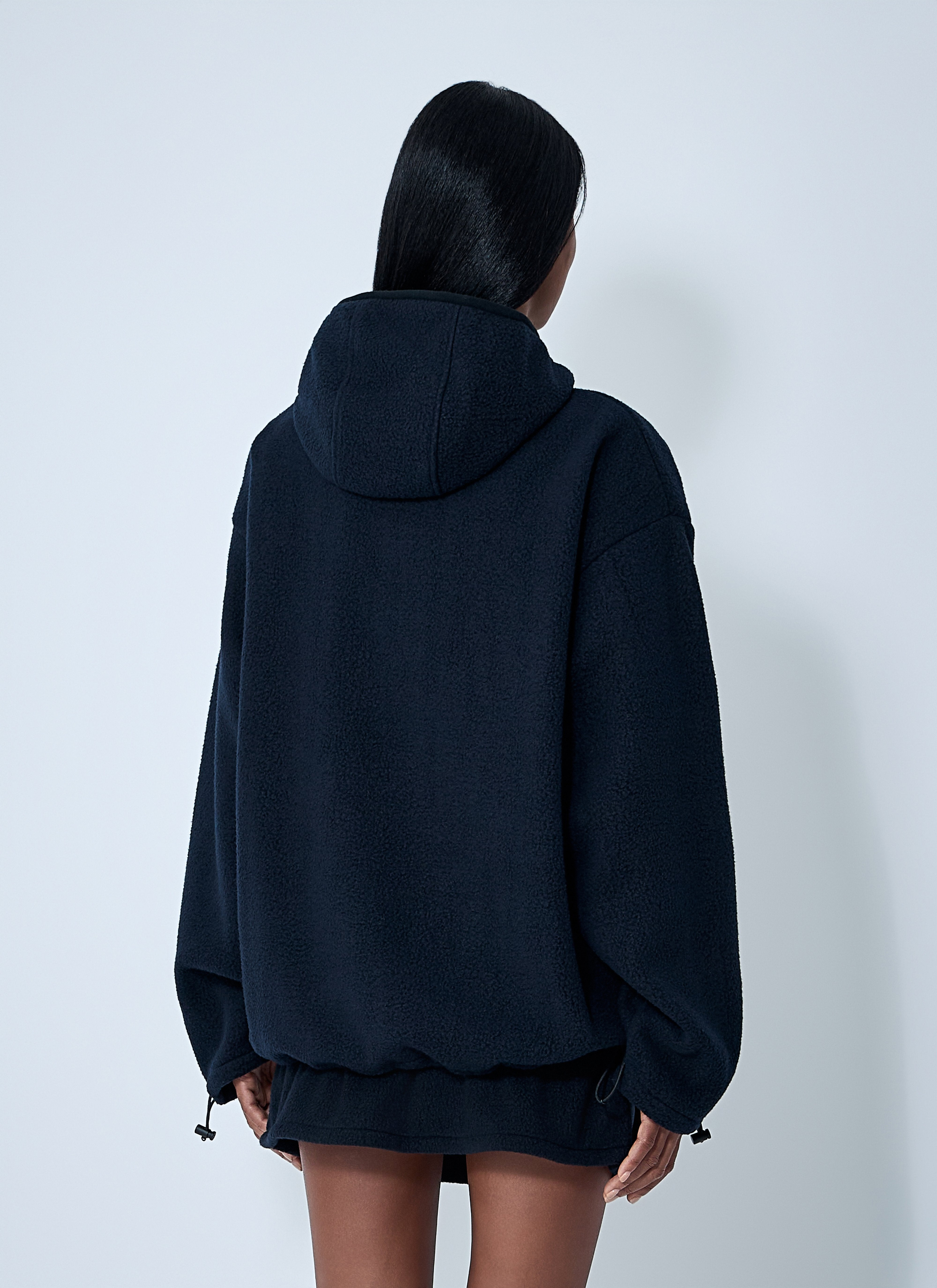 Miu Miu Women Hooded Logo Motif Sweatshirt - 4