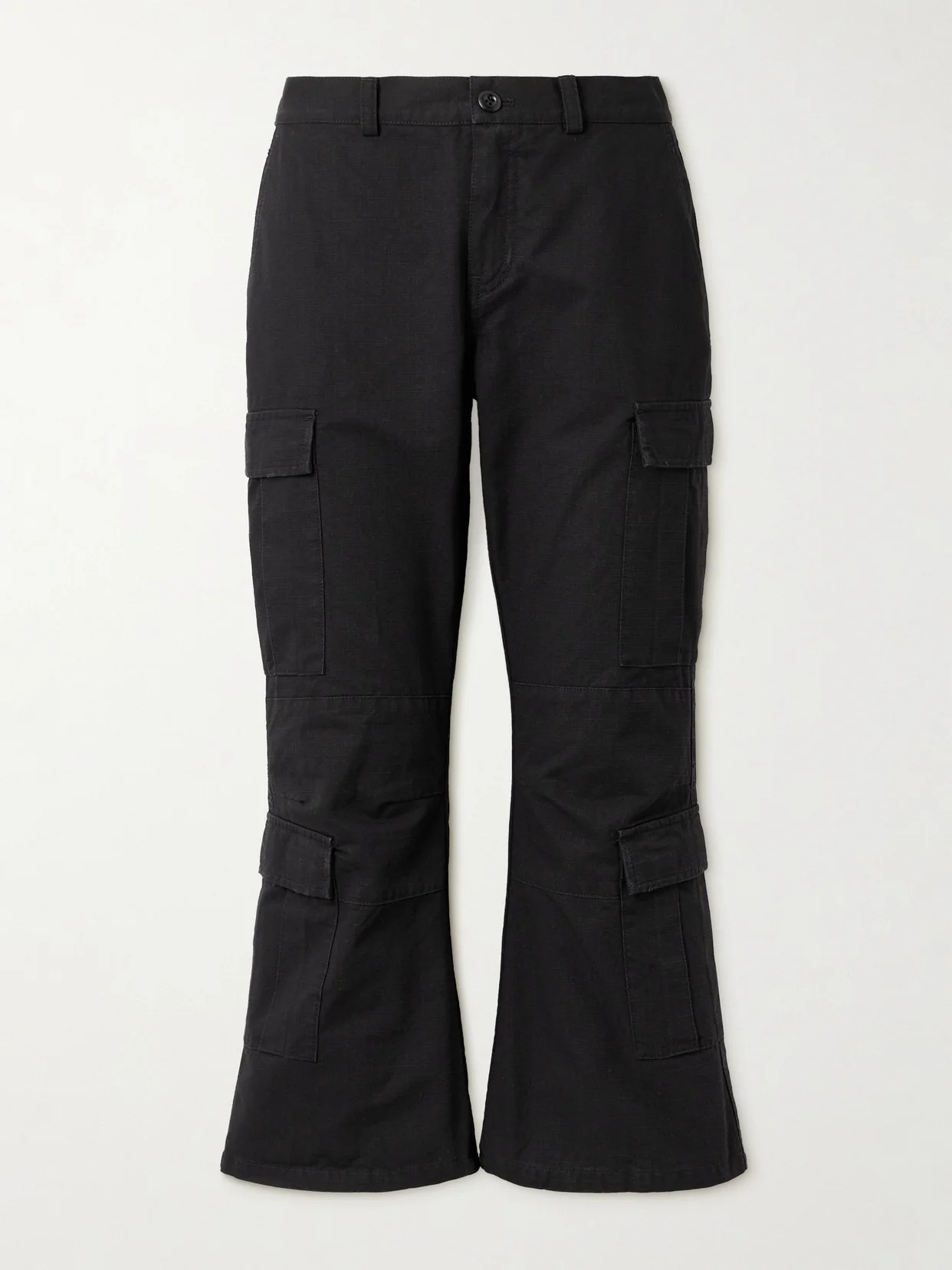 Cropped Paneled Cotton-ripstop Flared Cargo Pants - 1