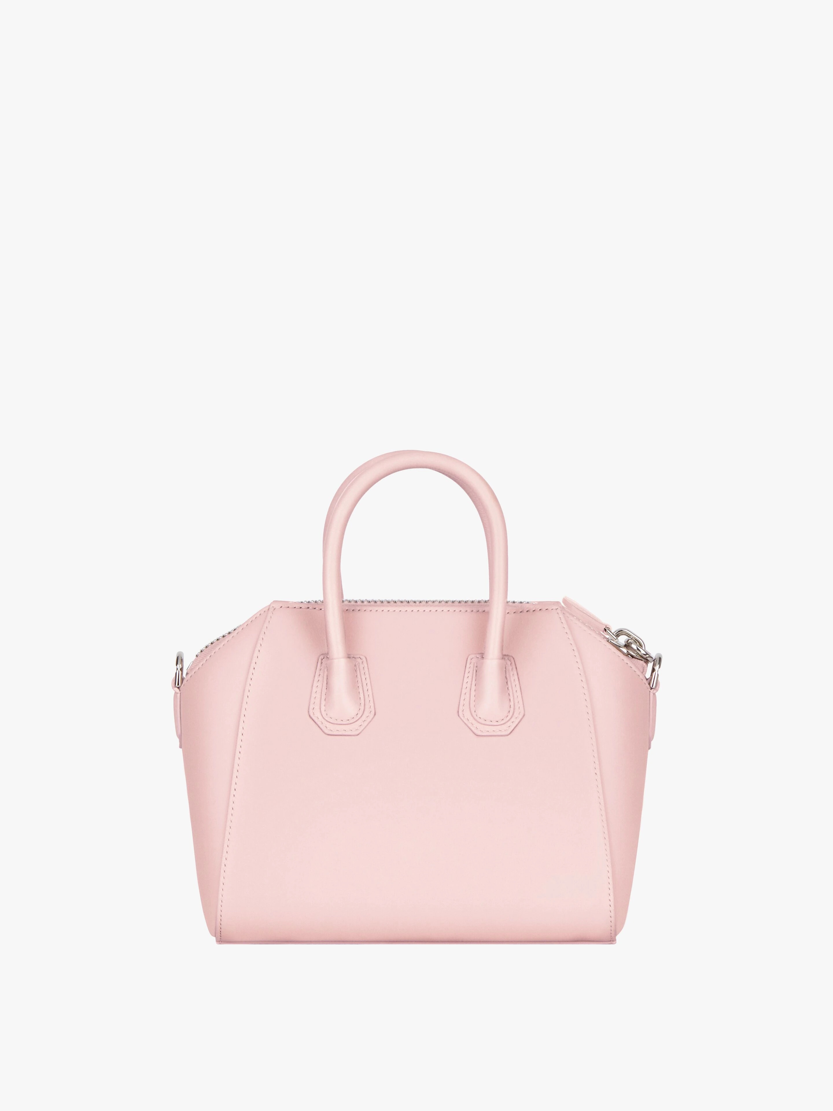 SMALL ANTIGONA BAG IN LEATHER WITH TAG EFFECT HEART PRINT - 5