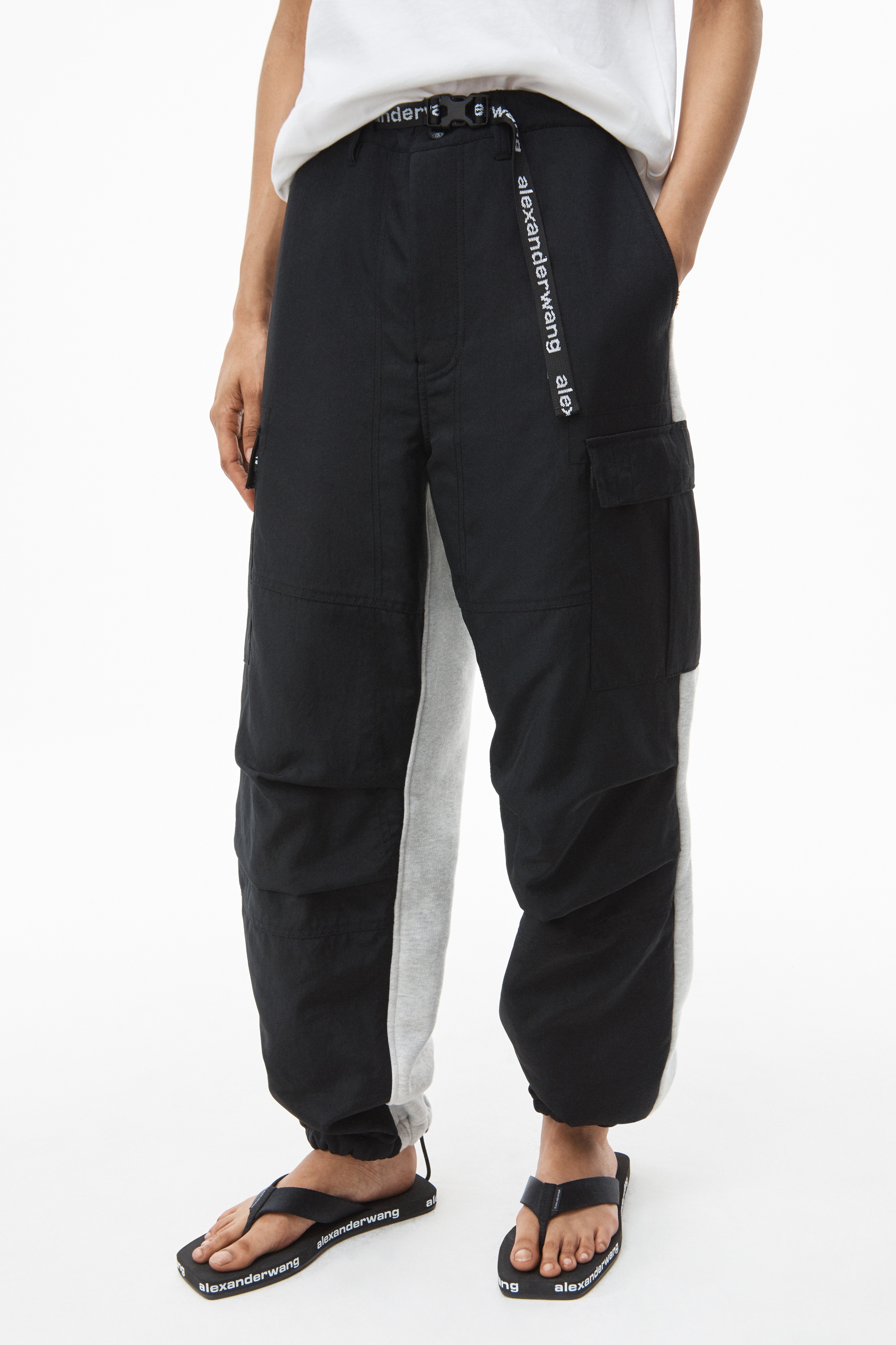 HYBRID CARGO PANT IN NYLON AND TERRY - 3