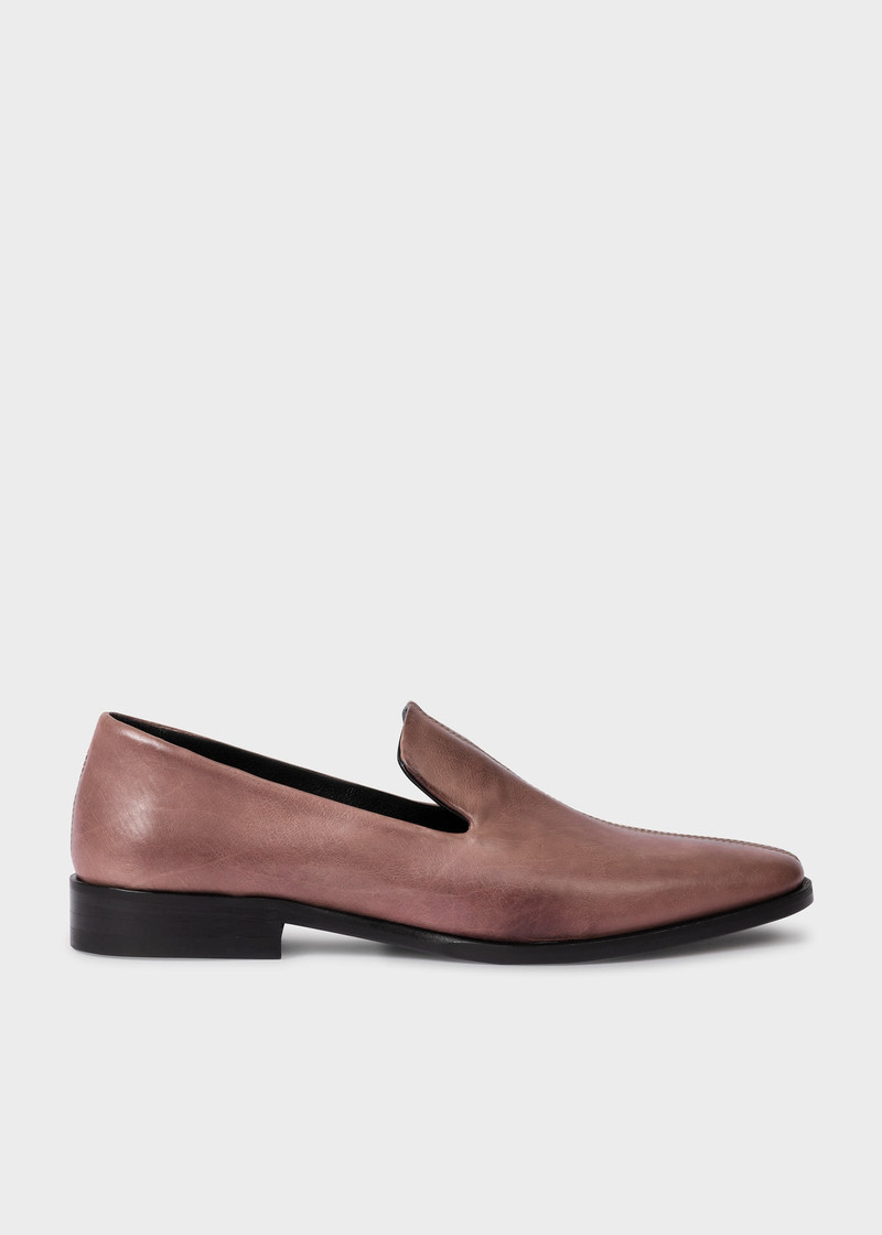 Mauve 'Addis' Leather Loafers 1