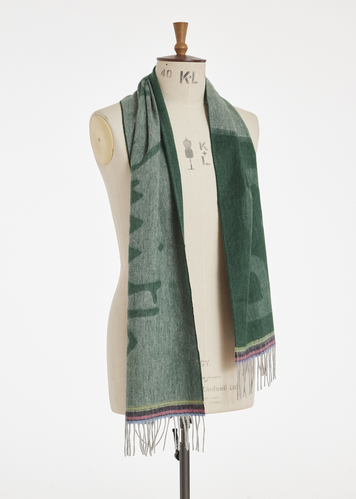 Green PS Paul Smith Logo Scarf - 2